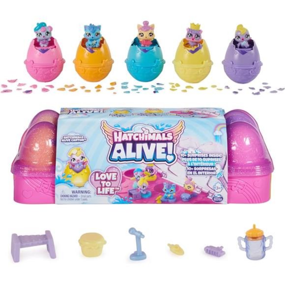 Hatchimals Alive, Egg Carton Toy with 5 Mini Figures, Stocking Stuffers for Kids - Picture 1 of 6